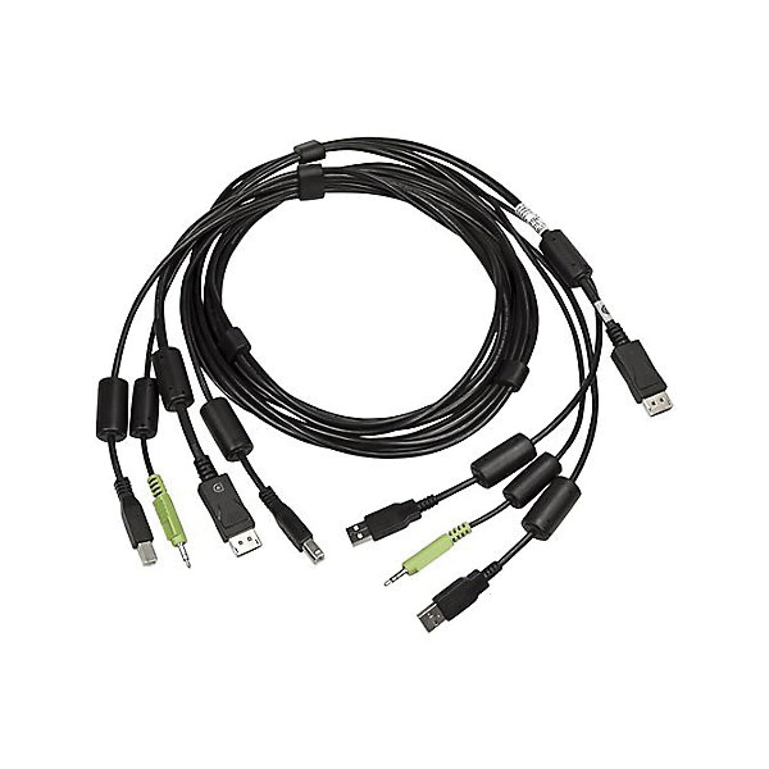 Avocent® CBL0104 6 DisplayPort/USB Type B/3.5 mm Mini-Phone To DisplayPort/USB Type A/3.5 mm Mini Phone Male/Male Cable