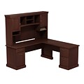 Bush Business Furniture Syndicate 72W x 72D L-Desk with Hutch, Harvest Cherry, Installed (SYN008CSFA)