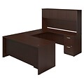 Bush Business Furniture Westfield Elite 72W x 30D U Shaped Desk with Storage, Mocha Cherry (SRE211MRSU)