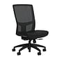 Union & Scale Workplace2.0™ Fabric Task Chair, Black, Integrated Lumbar, Armless, Synchro Seat Slide