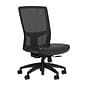 Union & Scale Workplace2.0™ Vinyl Task Chair, Black, Integrated Lumbar, Synchro Seat Slide, Armless