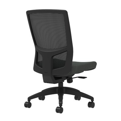 Workplace2.0™ Fabric Task Chair, Iron Ore, Integrated Lumbar, Synchro Seat Slide, Armless
