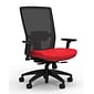 Union & Scale Workplace2.0™ Fabric Task Chair, Ruby Red, Adjustable Lumbar, 2D Arms,  Synchro Seat Slide