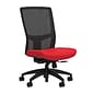 Union & Scale Workplace2.0™ Fabric Task Chair, Ruby Red, Integrated Lumbar, Armless, Synchro Seat Slide