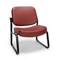 OFM Big and Tall Armless Guest and Reception Chair, Vinyl, Wine, (409-VAM-603)