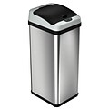 iTouchless Stainless Steel Sensor Trash Can Platinum Edition with AbsorbX Odor Control System, 13 Ga