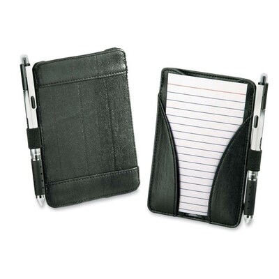 Oxford At-Hand Note Card Case Holds & Includes 25 5" x 3" Ruled Cards, Black