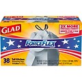 Glad® ForceFlex® Tall Kitchen Drawstring Trash Bags, 13 Gallon, 38 Count