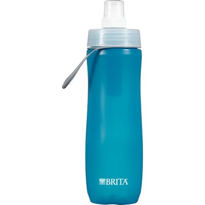 Brita 20 Ounce Sport Water Filter Bottle with 1 Filter, Blue (35558)