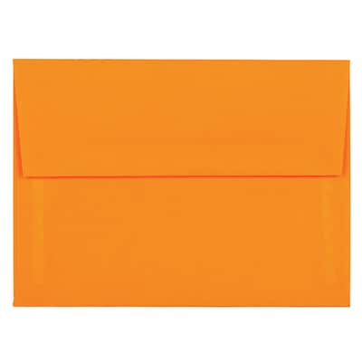 JAM Paper® A6 Colored Invitation Envelopes, 4.75 x 6.5, Ultra Orange, Bulk 250/Box (80344H)