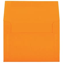 JAM Paper® A6 Colored Invitation Envelopes, 4.75 x 6.5, Ultra Orange, Bulk 250/Box (80344H)