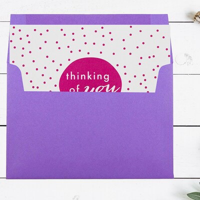 JAM Paper A7 Colored Invitation Envelopes, 5.25 x 7.25, Violet Purple Recycled, Bulk 250/Box (80278H)