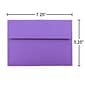 JAM Paper A7 Colored Invitation Envelopes, 5.25 x 7.25, Violet Purple Recycled, Bulk 250/Box (80278H)