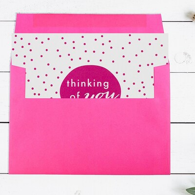 JAM Paper® A7 Colored Invitation Envelopes, 5.25 x 7.25, Ultra Fuchsia Pink, Bulk 250/Box (15916H)