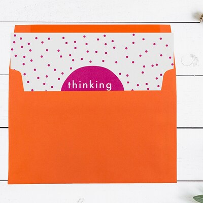 JAM Paper® A7 Colored Invitation Envelopes, 5.25 x 7.25, Orange Recycled, Bulk 250/Box (95666H)