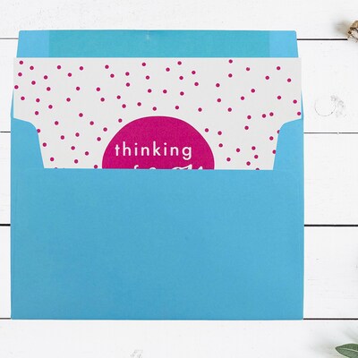 JAM Paper A7 Colored Invitation Envelopes, 5.25 x 7.25, Blue Recycled, Bulk 250/Box (54093H)