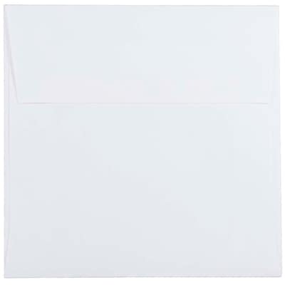 JAM Paper 5.5 x 5.5 Square Invitation Envelopes, White, 100/Pack (28415B)