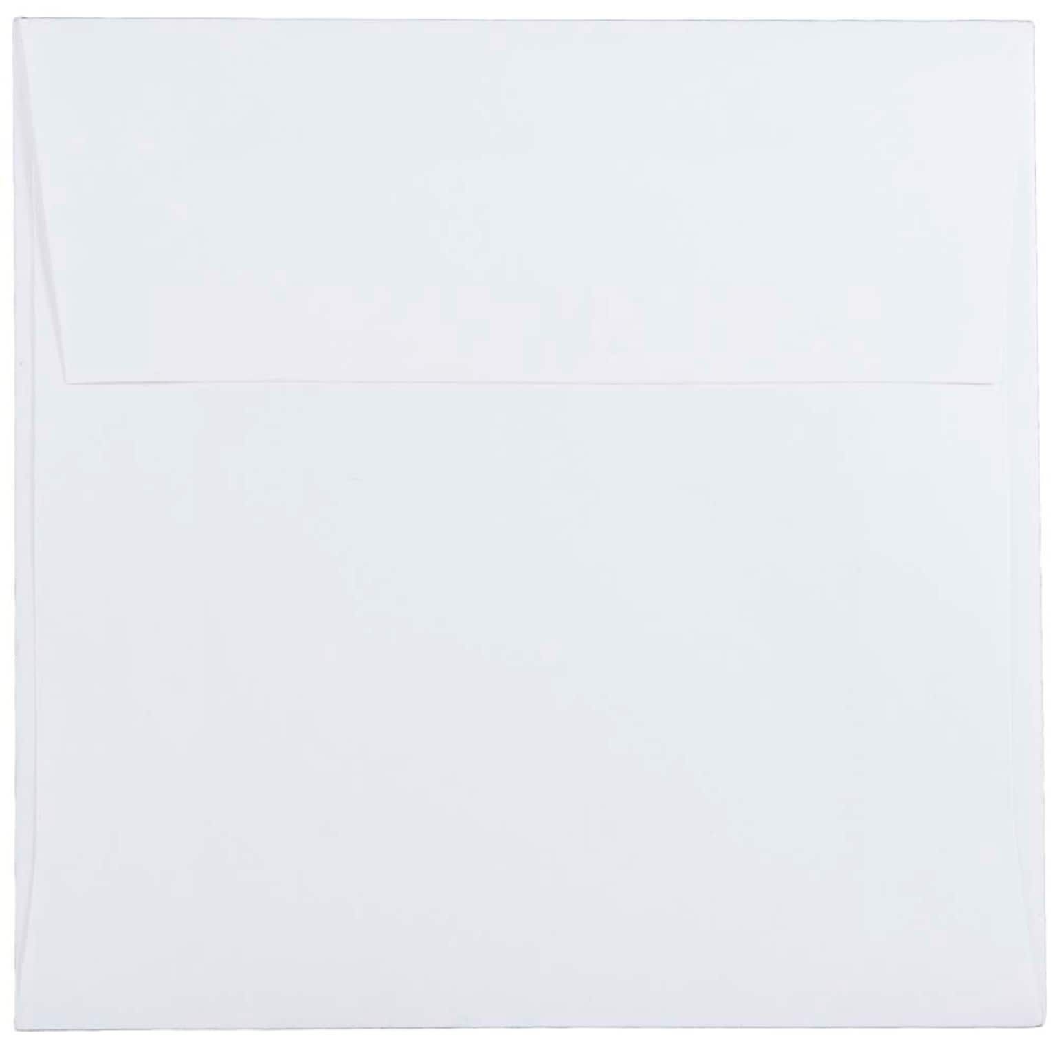 JAM Paper 5.5 x 5.5 Square Invitation Envelopes, White, 100/Pack (28415B)