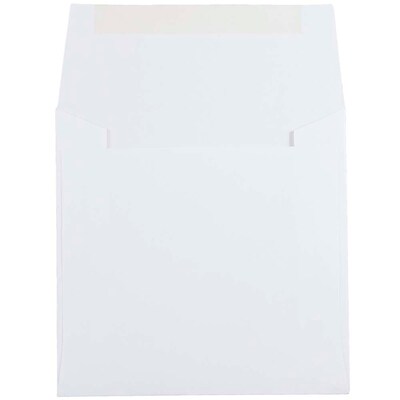 JAM Paper 5.5 x 5.5 Square Invitation Envelopes, White, 100/Pack (28415B)