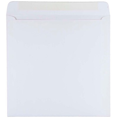 JAM Paper 9.5 x 9.5 Square Invitation Envelopes, White, 100/Pack (4233B)