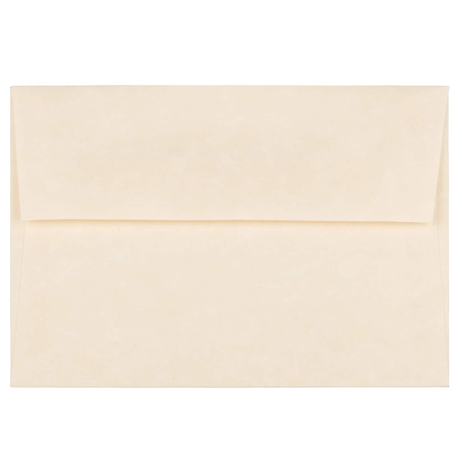 JAM Paper® 4Bar A1 Parchment Invitation Envelopes, 3.625 x 5.125, Natural Recycled, Bulk 250/Box (900795107H)