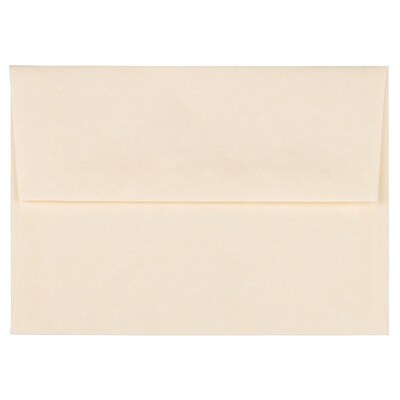 JAM Paper A2 Parchment Invitation Envelopes, 4.375 x 5.75, Natural Recycled, Bulk 250/Box (34777H)