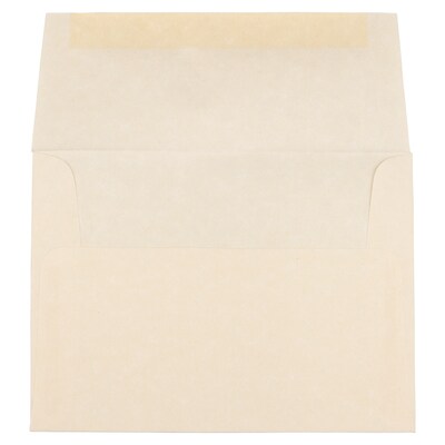 JAM Paper A2 Parchment Invitation Envelopes, 4.375 x 5.75, Natural Recycled, Bulk 250/Box (34777H)