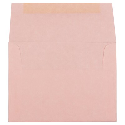 JAM Paper® A2 Parchment Invitation Envelopes, 4.375 x 5.75, Pink Recycled, Bulk 250/Box (97800H)