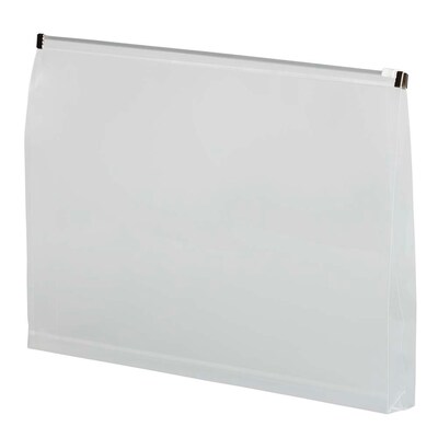 JAM Paper® Plastic Envelopes with Zip Closure, Legal Booklet, 9.75 x 14.5, Clear Poly, 12/Pack (219Z1CL)