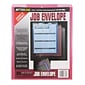JAM Paper® Plastic Job Envelopes with Tuck Flap Closure, Letter Open End, 9.5 x 11.5, Pink, 12/Pack (86730PI)