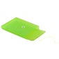 JAM Paper® Plastic Envelopes with Button and String Tie Closure, Open End, 6.25 x 9.25, Lime Green Poly, 12/pack (472B1LI)