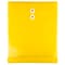 JAM Paper® Plastic Envelopes with Button and String Tie Closure, Letter Open End, 9.75 x 11.75, Yell