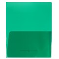 JAM Paper® Plastic Two Pocket Folder, Green, 108/pack (381GREEN108)
