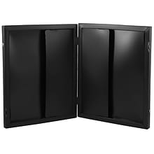 JAM Paper® Plastic Two Pocket Portfolio with Snap Closure, 11 x 13 x 1 1/2, Black, Sold Individually