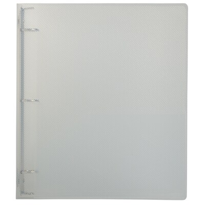 JAM Paper 1" 3-Ring Flexible Poly Binders, Clear, 108/Pack (751T1CLB)