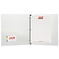JAM Paper 1" 3-Ring Flexible Poly Binders, Clear, 108/Pack (751T1CLB)
