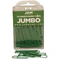 JAM Paper Jumbo Paper Clip, Green, 3 Packs of 75(42186878B)