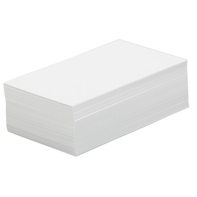 JAM Paper® Blank Note Cards, 3drug size, 2 x 3.5, White, 500/box (11756574B)