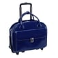 McKleinUSA 15.4" Leather Wheeled Ladies' Laptop Briefcase, Blue (94367)