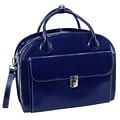 McKleinUSA 15.4 Leather Wheeled Ladies Laptop Briefcase, Blue (94367)