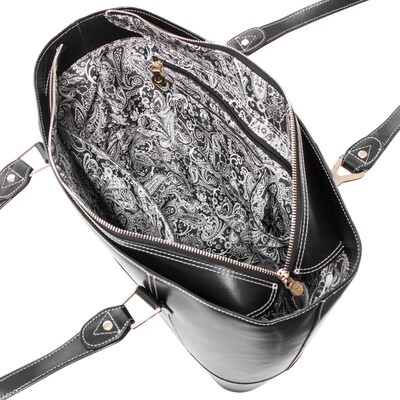 McKleinUSA Leather Ladies' Tote with Tablet Pocket, Black (4T9994)