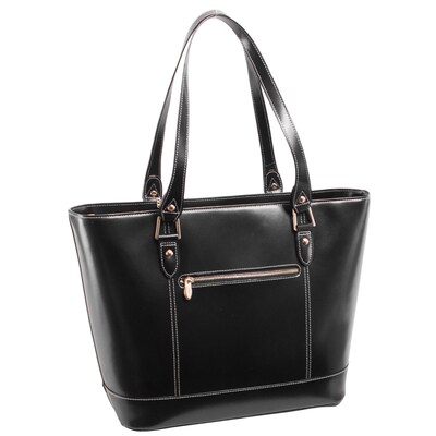 McKleinUSA Leather Ladies' Tote with Tablet Pocket, Black (4T9994)