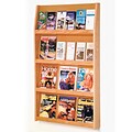 Wooden Mallet Divided Oak Literature Display; Up to 24 Pockets, Vertical