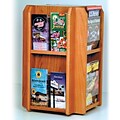 Wooden Mallet Solid Wood/Acrylic Literature Rack; 8 Magazine or 16 Brochure Pockets, Counter Display