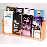 Wooden Mallet Solid Wood/Acrylic Literature Rack; 8 Brochure Pockets