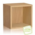 Way Basics 12.6H x 13.4W Stackable Connect Open Cube Modular Modern Eco Storage System, Natural (C-OCUBE-NL)