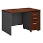 Bush Business Furniture Westfield 48W x 30D Office Desk w/ Mobile File Cabinet, Hansen Cherry (SRC04