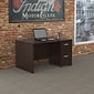 Bush Business Furniture Westfield Desk w/ 2 Drawer Mobile Pedestal, Mocha Cherry (SRC028MRSU)