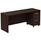 Bush Business Furniture Westfield Desk Credenza w/ 2 Drawer Mobile Pedestal, Mocha Cherry (SRC030MRS