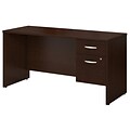 Bush Business Furniture Westfield 60W x 24D Office Desk with 3/4 Pedestal, Mocha Cherry (SRC072MRSU)